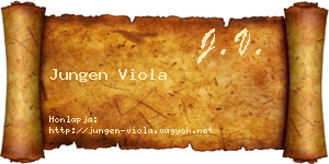 Jungen Viola névjegykártya